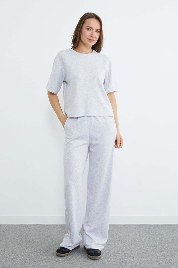 Piped Crew Neck Modal 2-Piece Set - 1