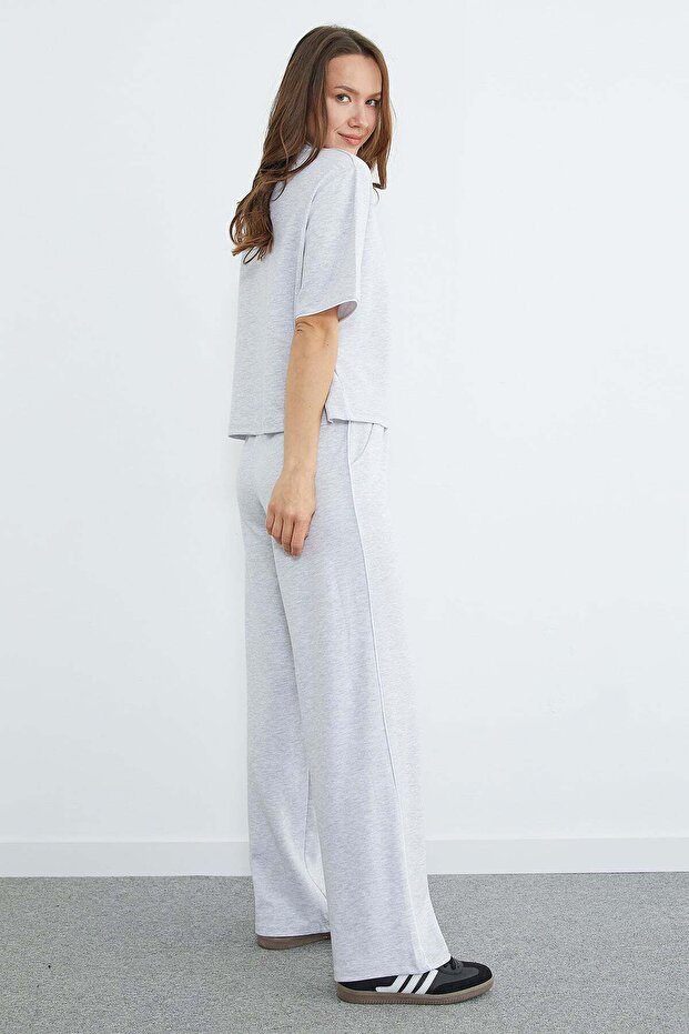 Piped Crew Neck Modal 2-Piece Set - 8