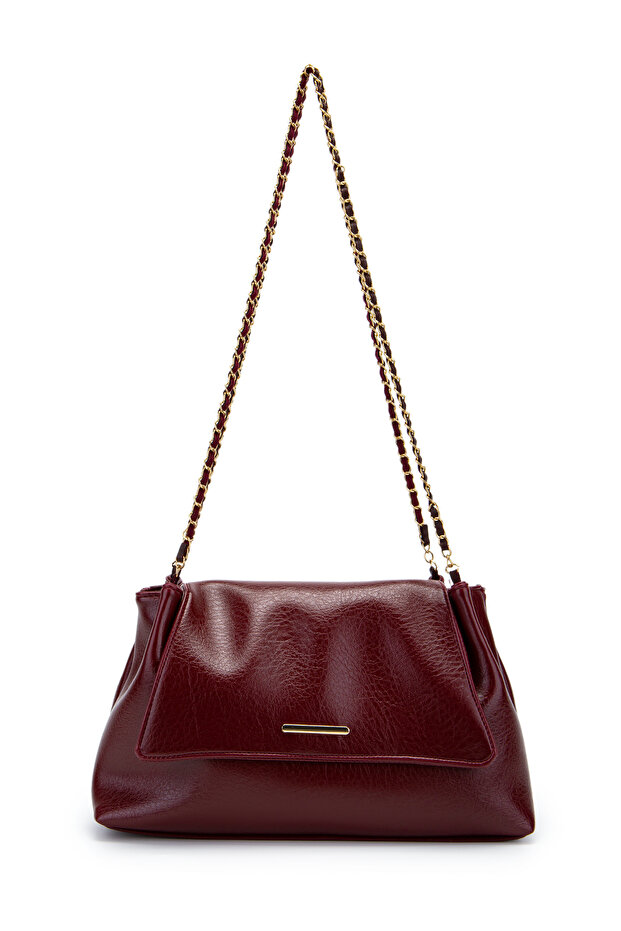 Elegant Design Sarrah Women's Shoulder Bag with Cover Bag Claret Red