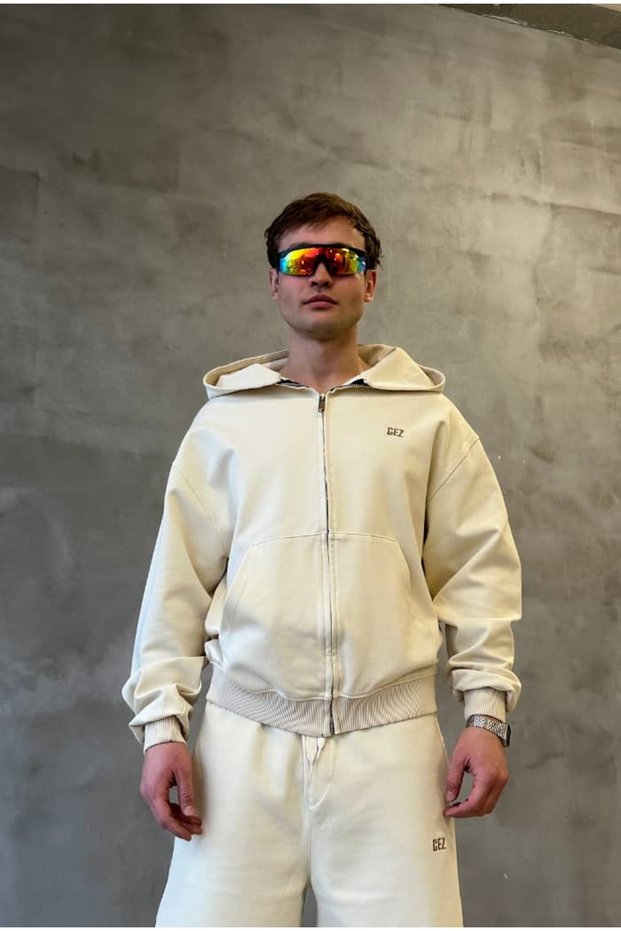 Cez Premium Nakışlı Oversize ZİP Çeket