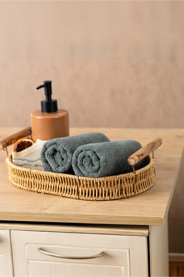100% Cotton Coresoftair Premium, Extra Soft and Voluminous Hand/Guest Towel Set (2 Pieces 33X33Cm)