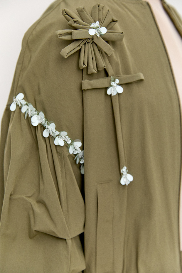 Çiçek Aplikeli Bomber Ceket - 6