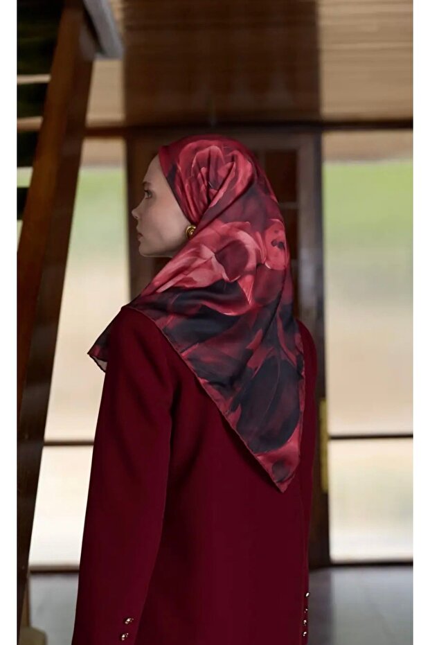 Gül Desen Soft Eşarp - 3