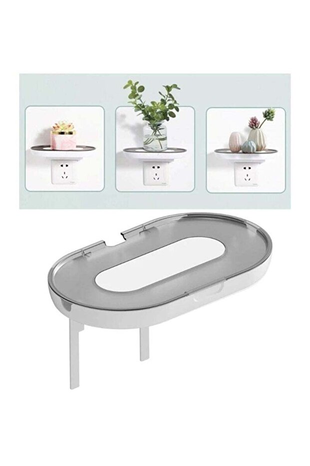 Gray Socket Storage Rack with Wide Bracket 20×12.2cm - 2