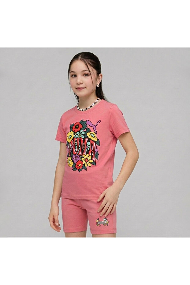 Mid 90S Graphic Girls' Pink Tracksuit Set