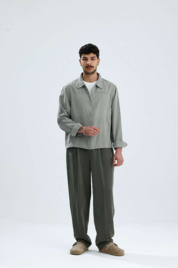 Transitional Double Zippered Premium Modal Fabric Jacket - 6