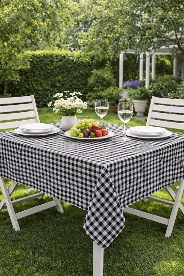 Checked Tablecloth , Pötikara Pattern Tablecloth, Small Square Pattern Picnic Cloth