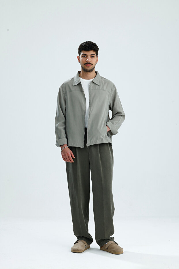 Transitional Double Zippered Premium Modal Fabric Jacket - 3