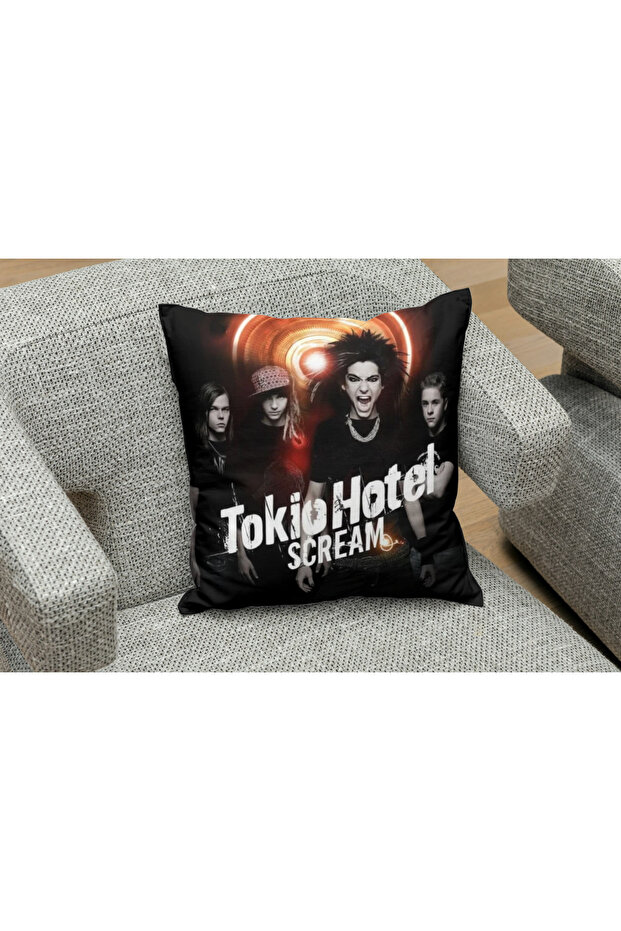 Owl Bag Tokio Hotel Scream Patterned Design Square B0Ş Pillow Kilifi