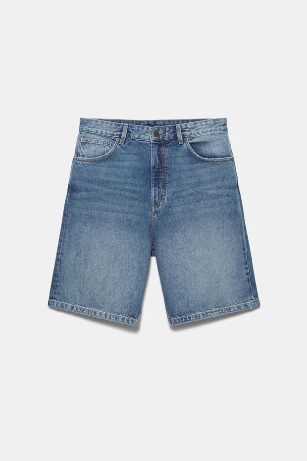 Baggy denim bermuda - 7