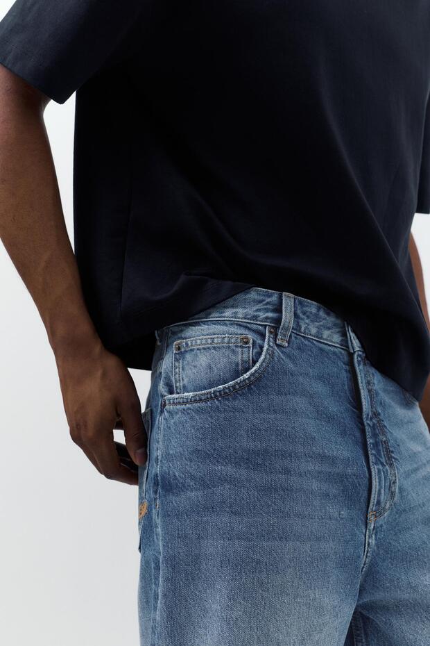 Baggy denim bermuda - 6