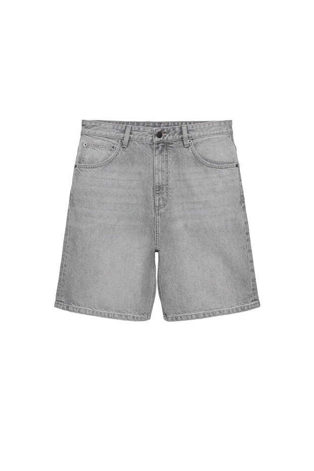 Baggy denim bermuda - 3