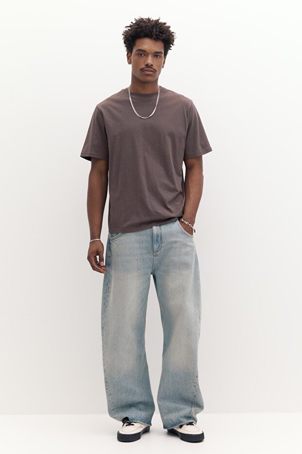 Basic kısa kollu pamuklu tişört - 2