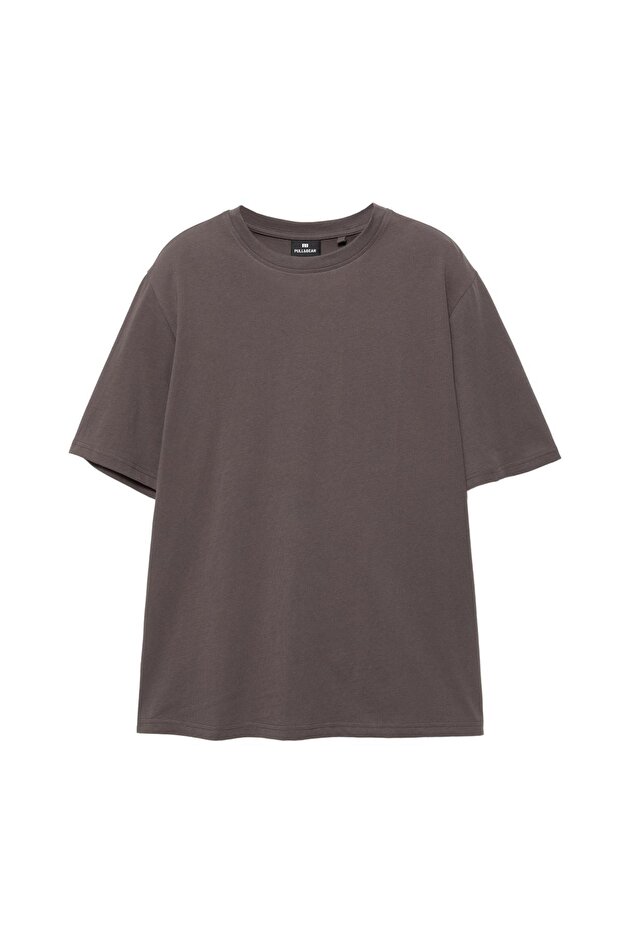 Basic kısa kollu pamuklu tişört - 3