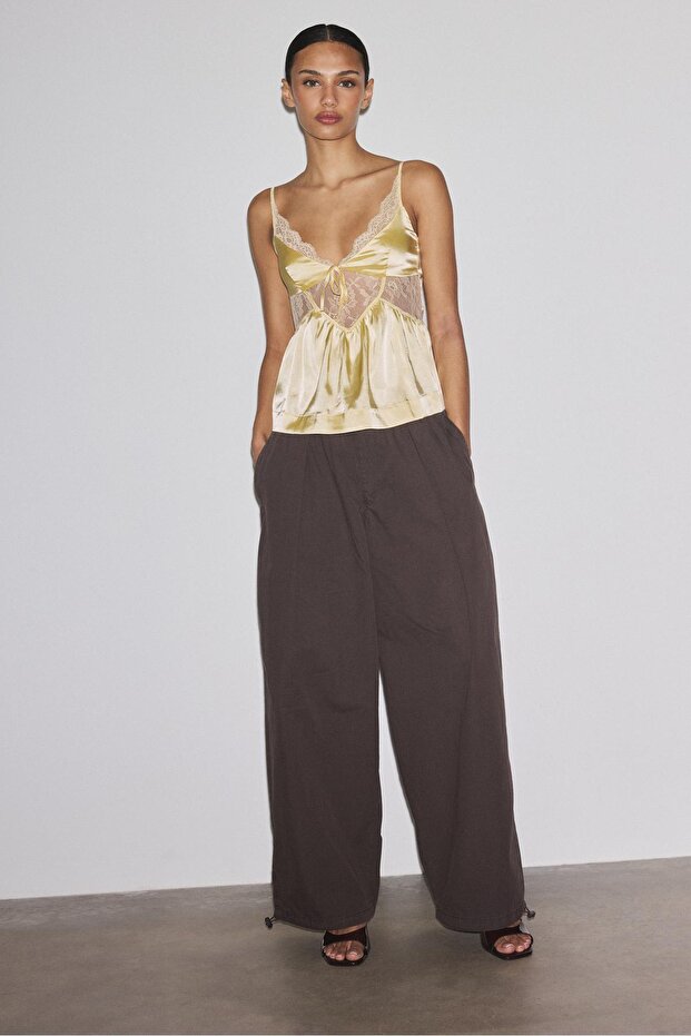 Askılı saten top - 2