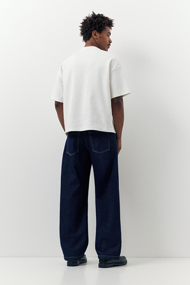 Kısa kollu nakışlı sweatshirt - 4