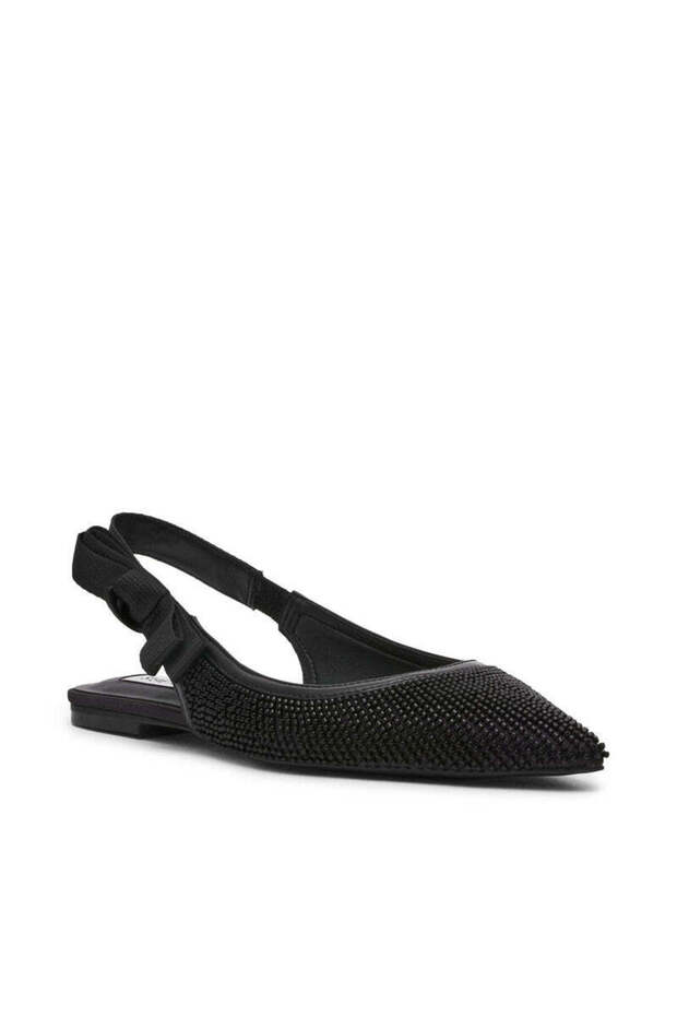 Olyvia-b Solid Black Low Heel Mules - 1
