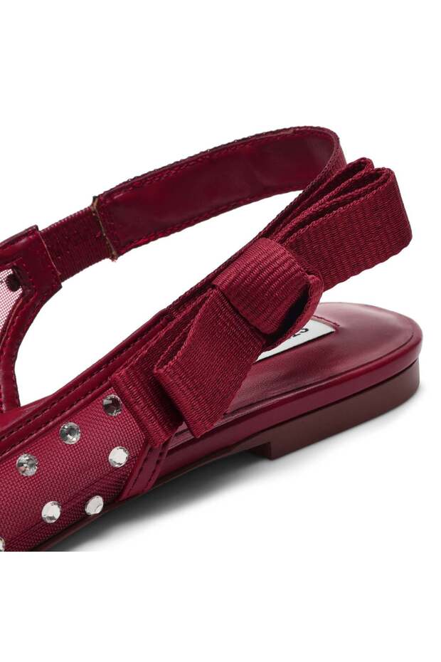 Olyvia-r Solid Cherry Red Flats - 6