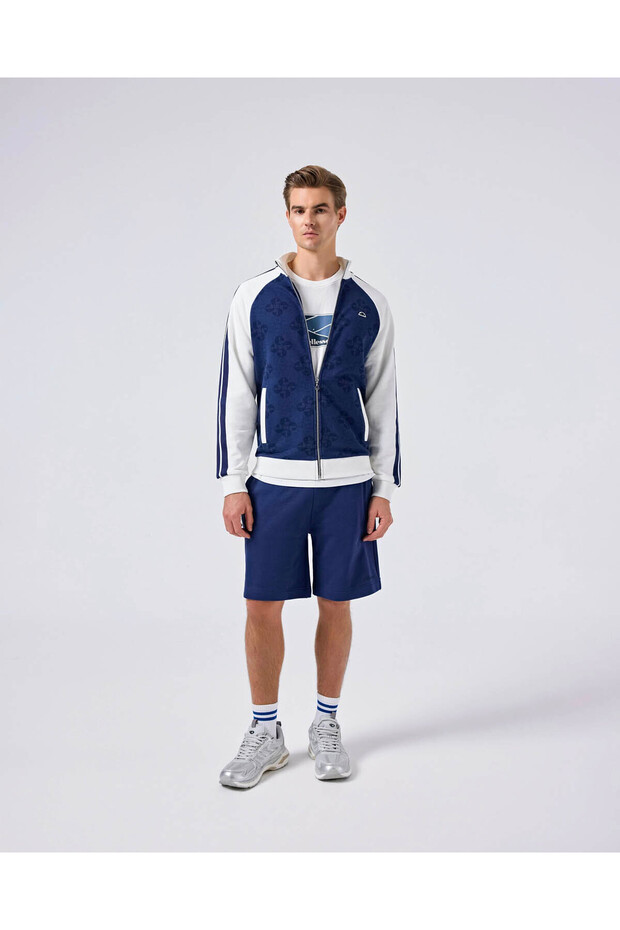 Fermuarlı Lacivert Erkek Sweatshirt 5Sm1357 - 2