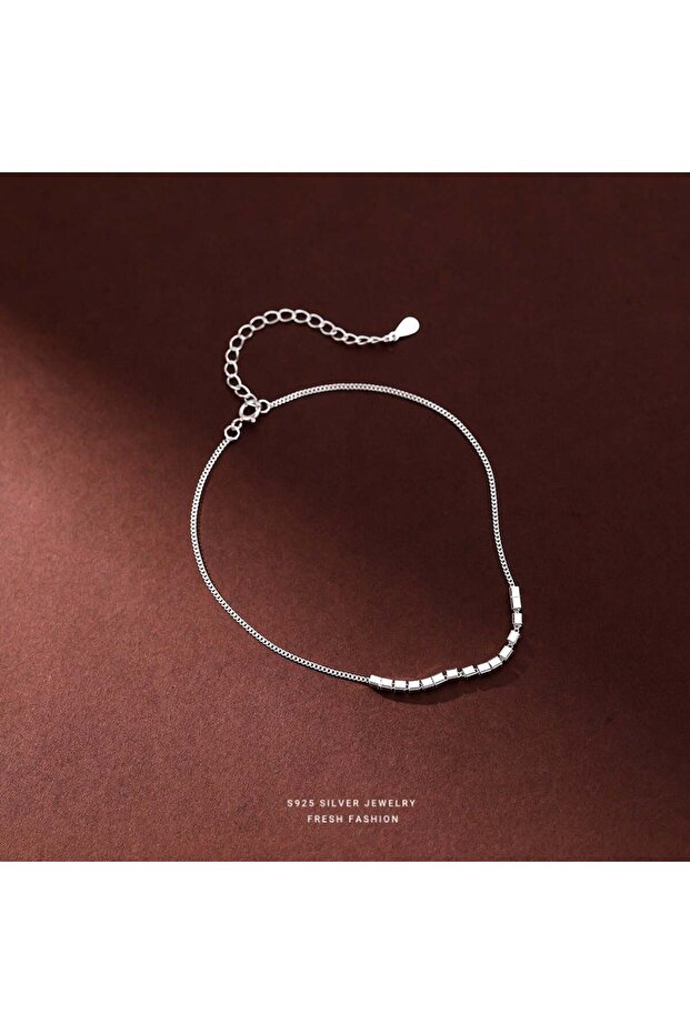 Dancing squares anklet, 925 sterling silver - 3
