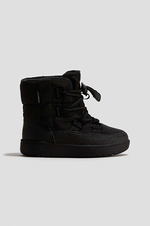 Warm-lined waterproof snow boots