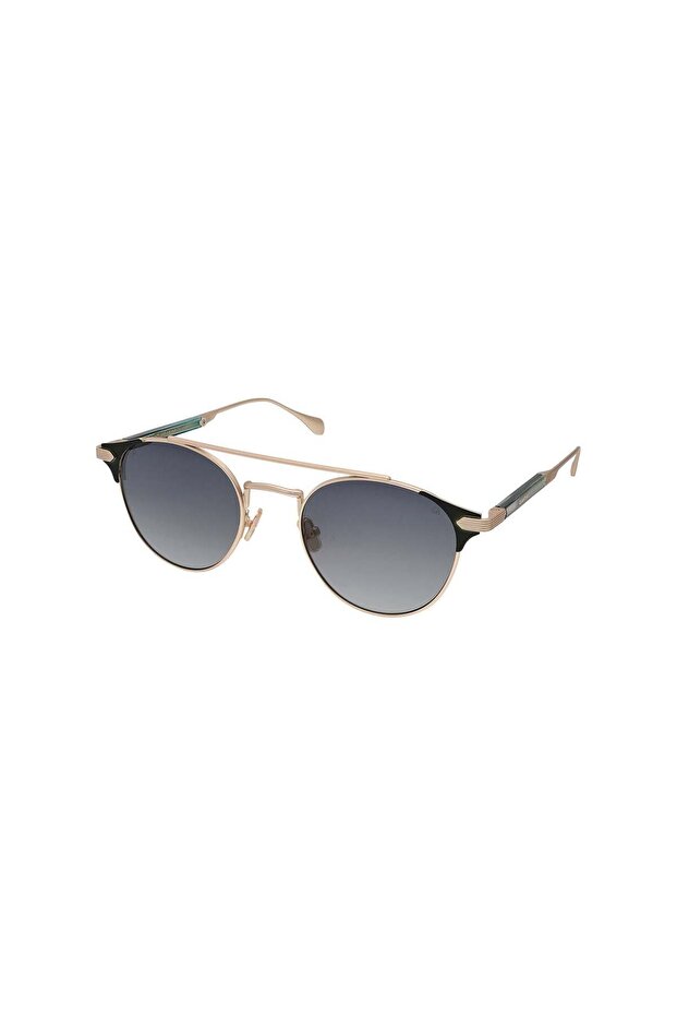 53 mm Steel Frame Fleece Ize Glass Geometric Unisex Sunglasses