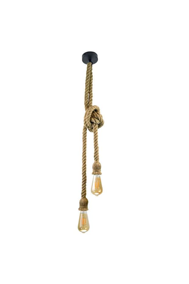 Pendul Rope, 2 x E27, natur - 1