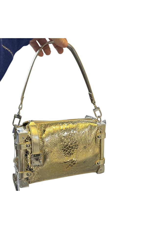 "Mini Size" Genuine Leather (a Leather Glossy Fabric) Women's Cross Shoulder Bag