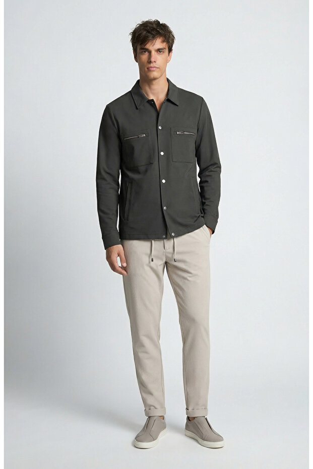 N-Tech Taş Armürlü Pantolon - 1