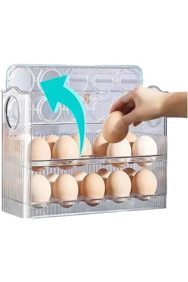 Auto-Flip egg storage for refrigerator,side fridge storage rack egg tray for refrigerator
