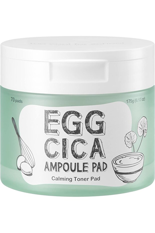 - Egg Cica Ampoule Pad Calming Toner Pad (6.17 oz) 70 Pads