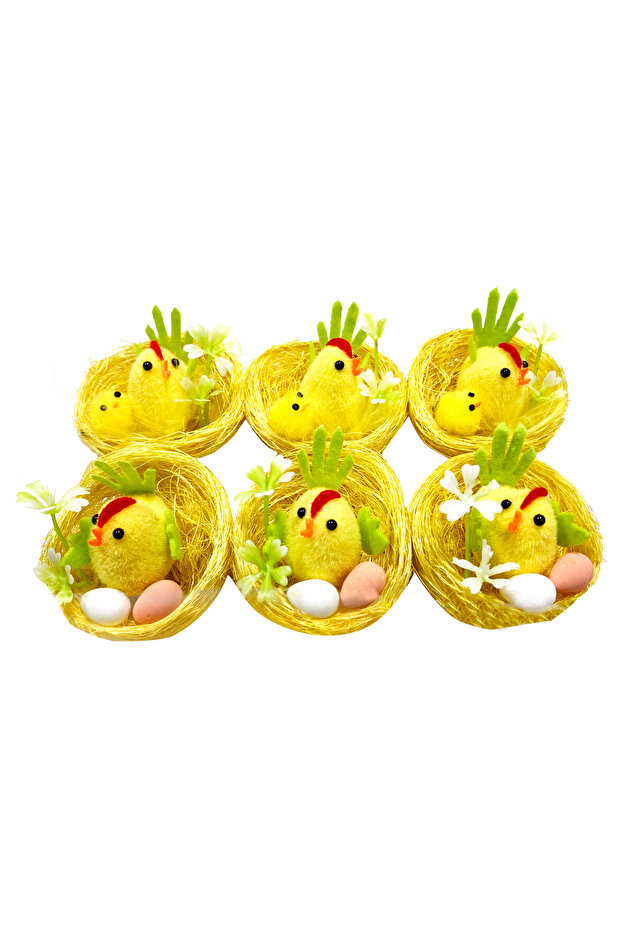 Easter Chicks Décor Set 6Pcs/Box