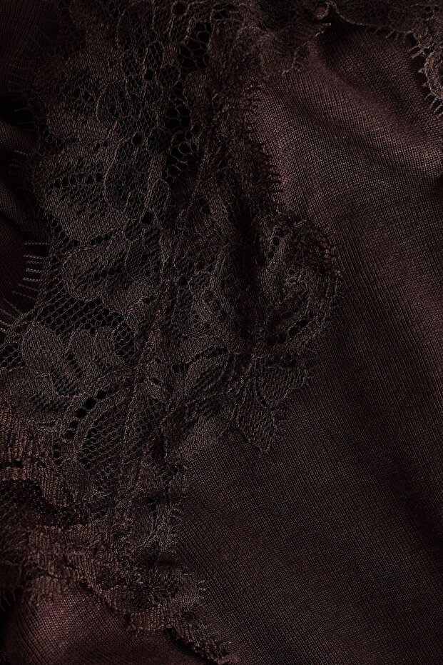 Dantel Şeritli Gecelik - 5