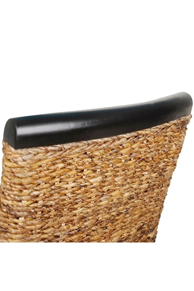 Kitchen chairs, 2 pcs., abaca & solid mango wood - 8