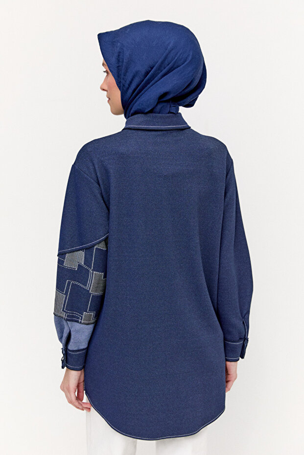 Parçalı Desenli Tunik - 5