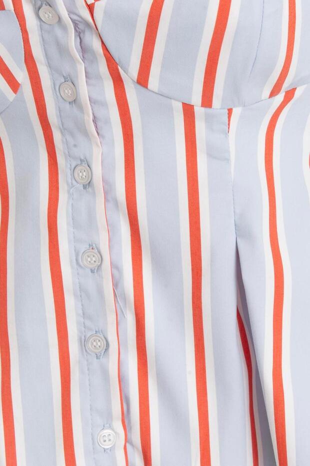 Pileli Askılı Bluz - 3