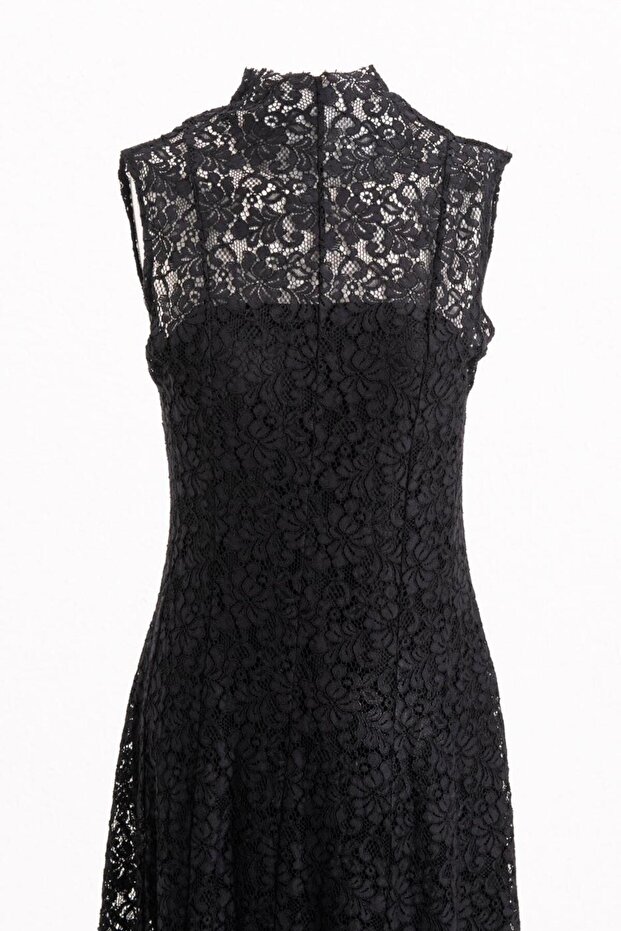 Dantel Maksi Elbise - 3