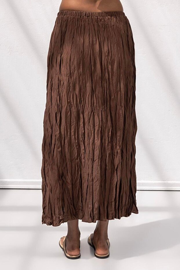 Crashlı Midi Etek - 7