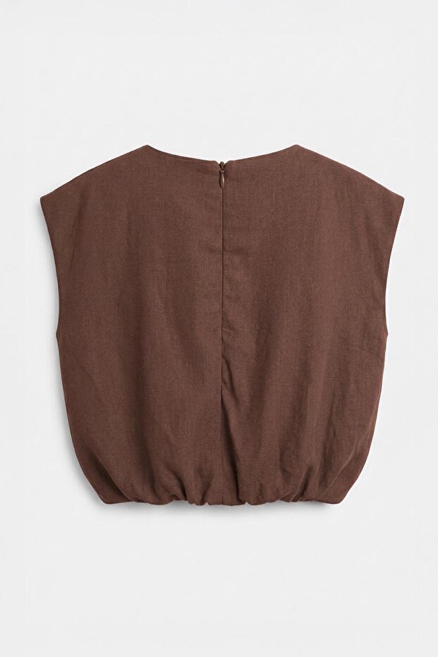 Degaje Yakalı Balon Bluz - 2