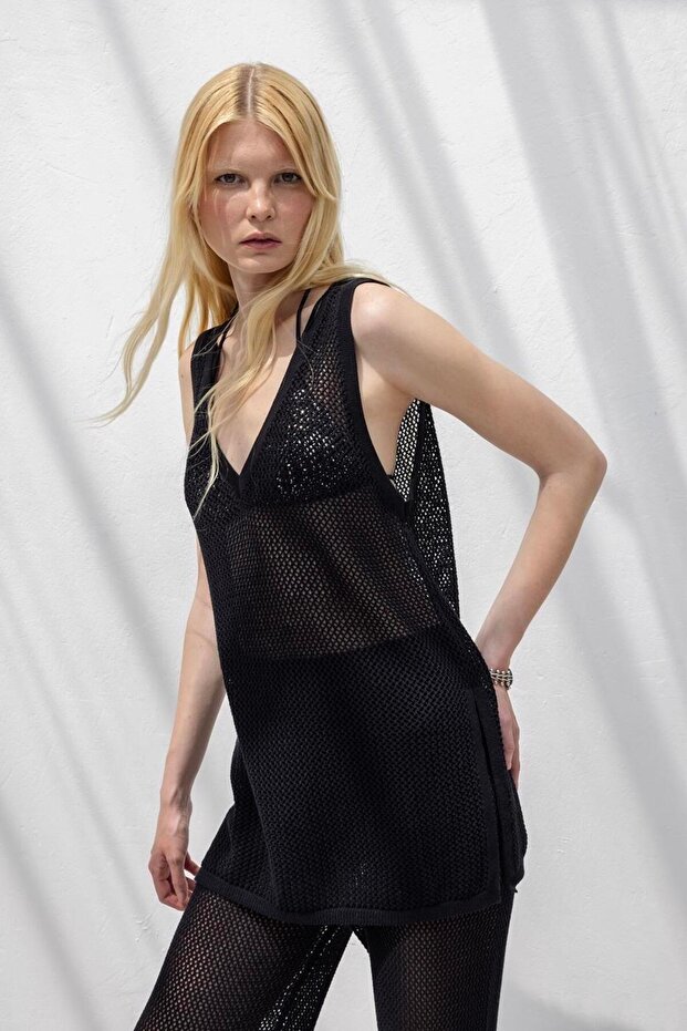 File Örgü Bluz - 1