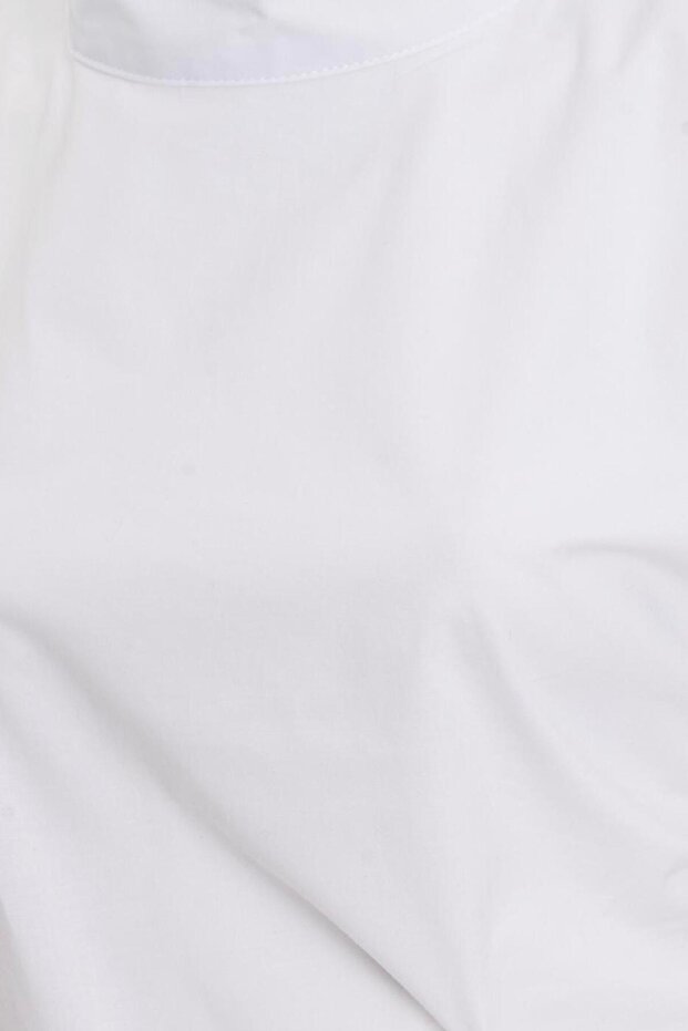 Asimetrik Poplin Bluz - 3