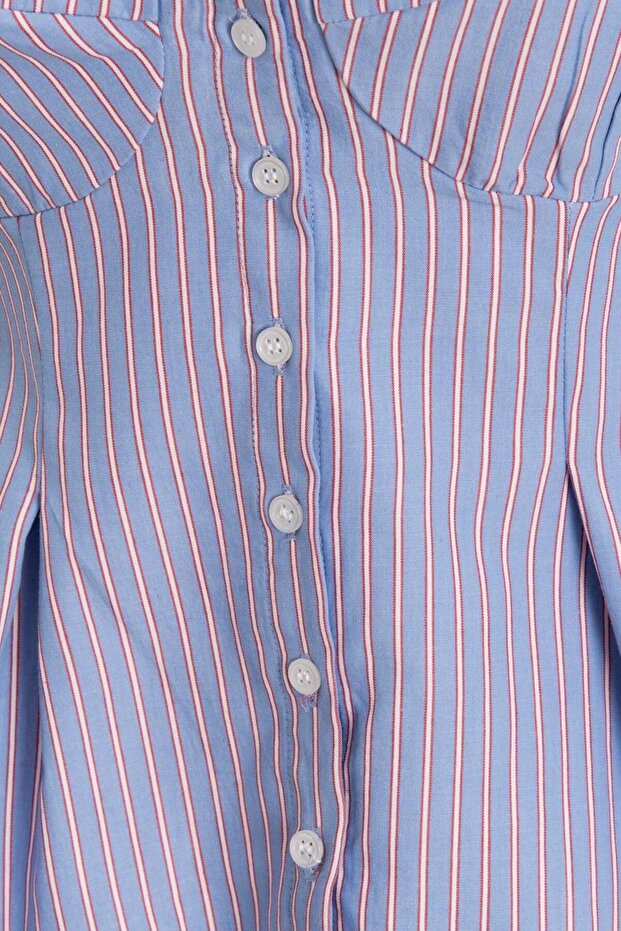 Pileli Askılı Bluz - 3