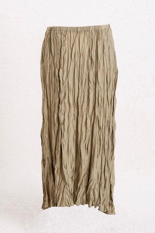 Crashlı Midi Etek - 1