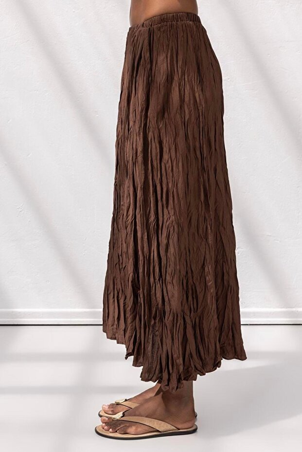 Crashlı Midi Etek - 6