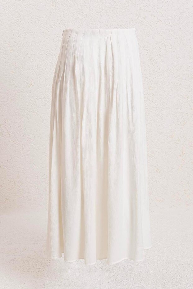 Pileli Midi Etek - 2