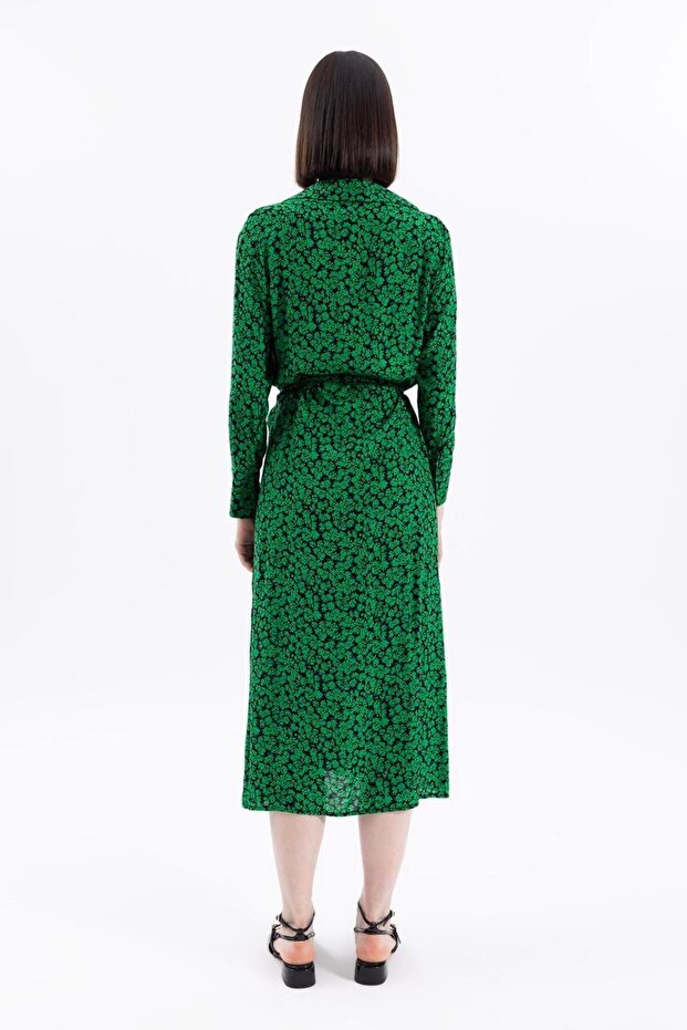 Midi Boy Gömlek Elbise - 3