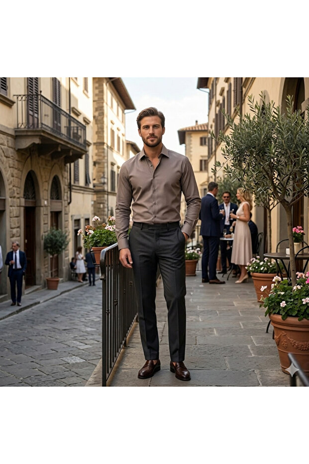 Classic Men's Long Sleeve Shirt – High-Quality Cotton, Slim & Regular Fit Options