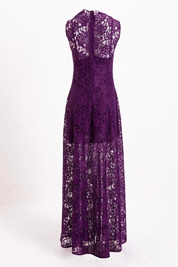 Dantel Maksi Elbise - 2