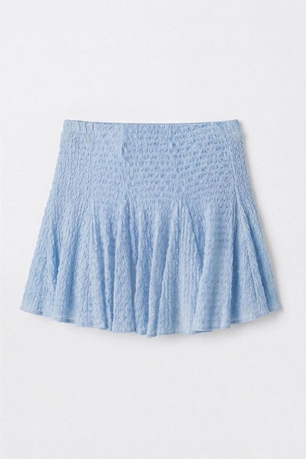 Volanlı Dantel Mini Şort Etek - 2