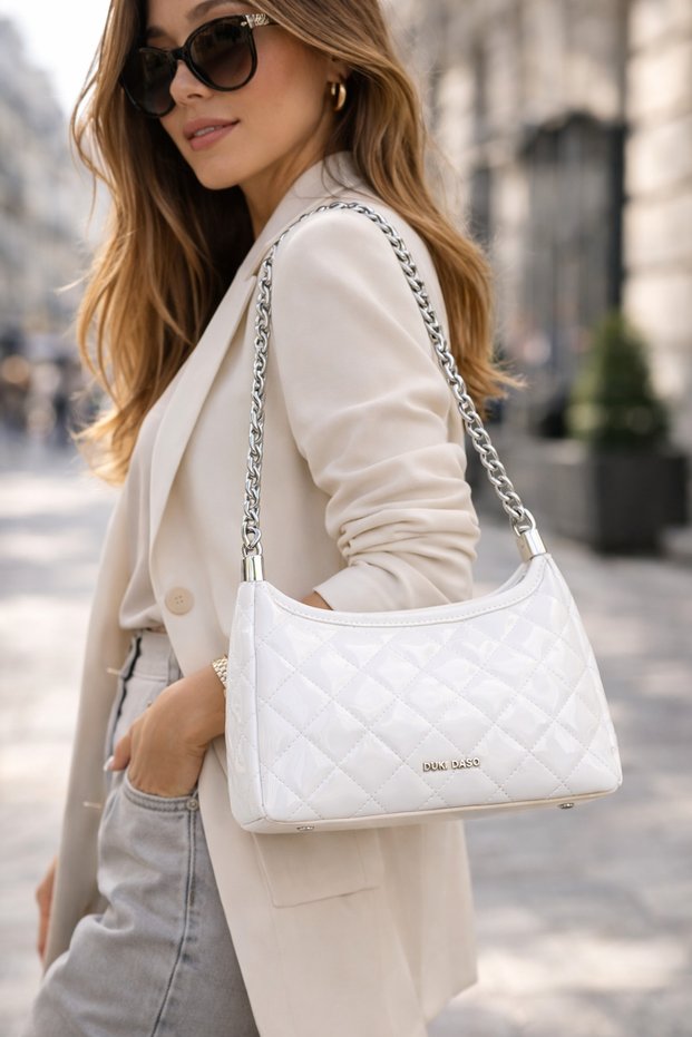 Quilted Chain Strap Pcs Women's Shoulder Bag |   Mt1545